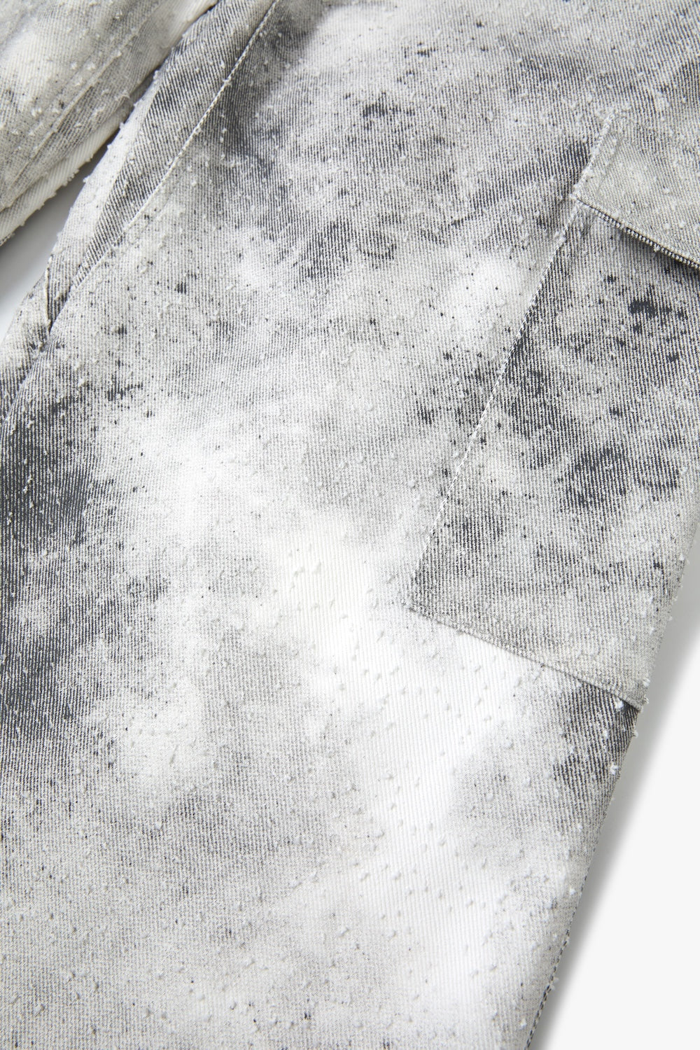 Textured Cargo Pant - White