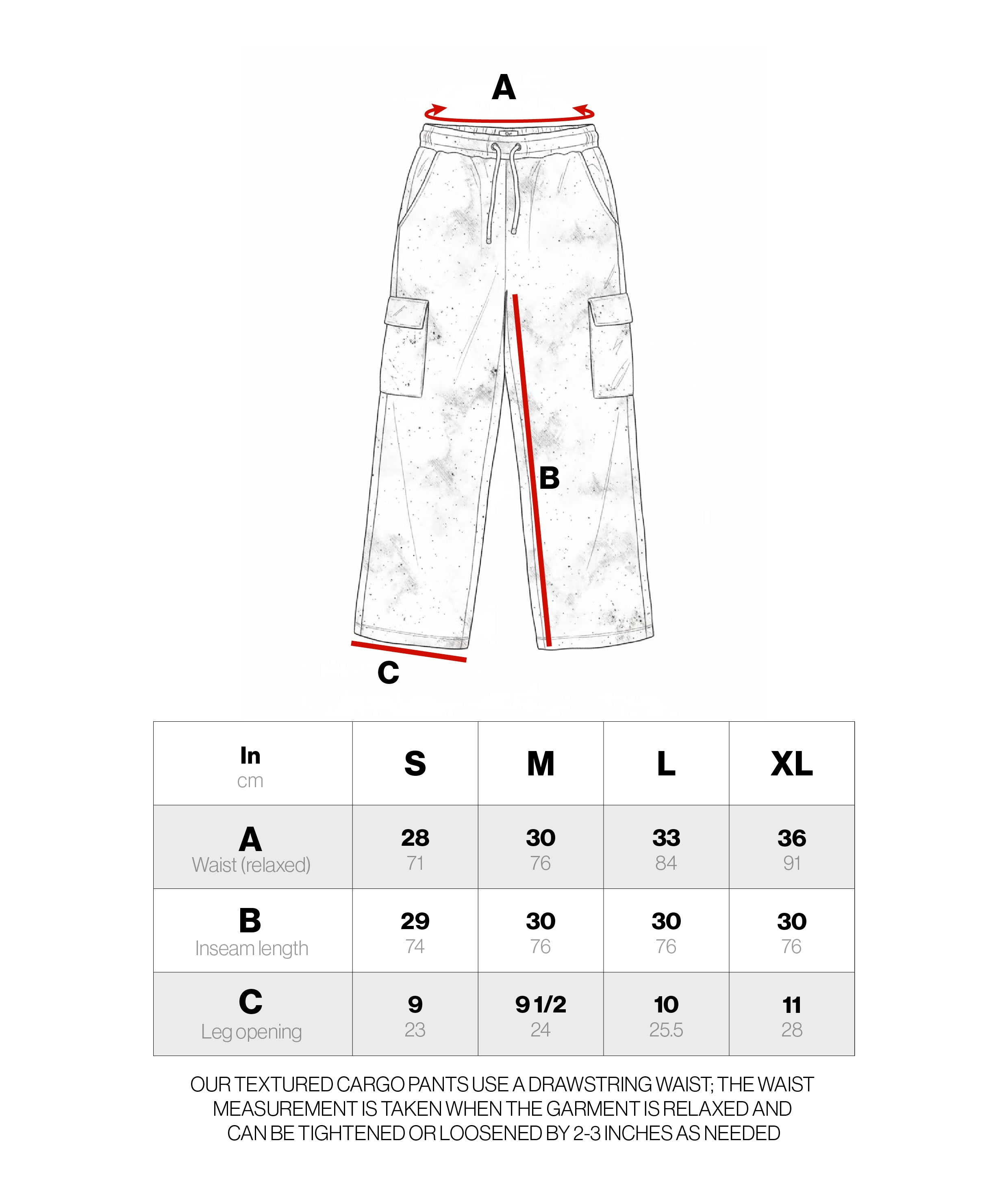 Textured Cargo Pant - Black