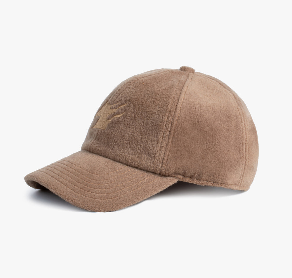 Brown Cashmere Dad Hat