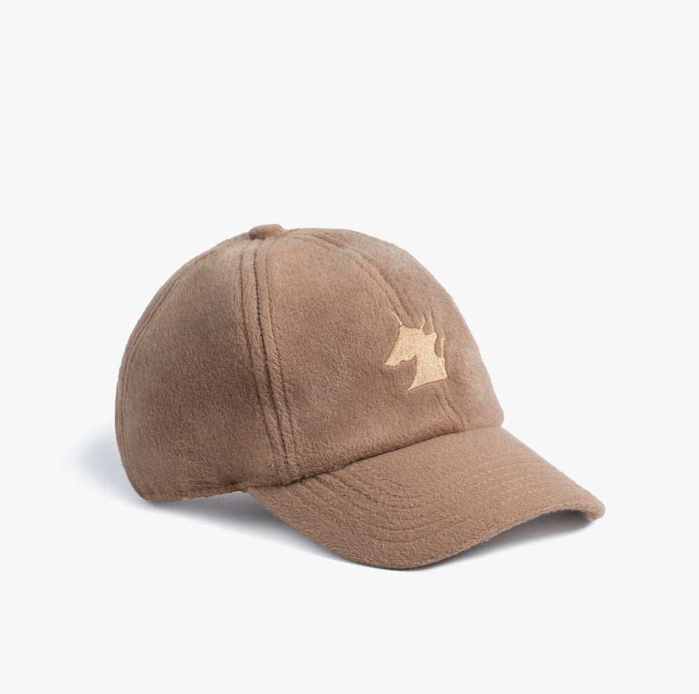 Brown Cashmere Dad Hat